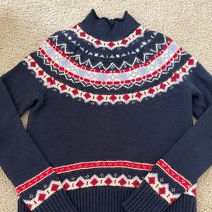 J.Crew lambswool fair isle rollneck sweater XS